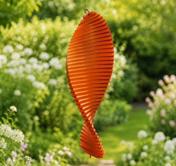 Orange wooden spinner