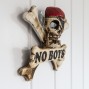 No Boys Pirate skull & crossbones plaque