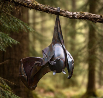 Hanging Bat with Open Wing