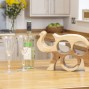 Carved Wooden Wine Rack Elephant