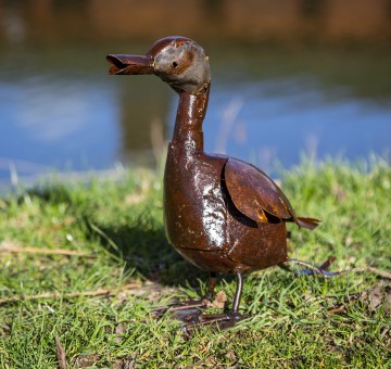 Hand Crafted Metal Duckling