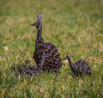 Hand Crafted Metal Twisted Guinea Fowl