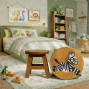 Hand Crafted Stool Jumping Zebra