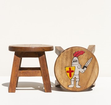 Hand Crafted Stool Brave Knight