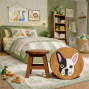 Hand Crafted Stool Boston Terrier