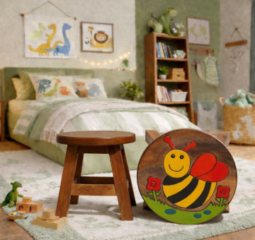 Hand Crafted Stool Bumblebee