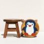 Hand Crafted Stool Dancing Penguin