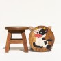 Hand Crafted Stool Baby Cow