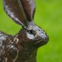Hand Crafted Metal Springing Hare