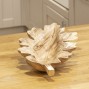 Carved Wooden Oak Leaf Bowl
