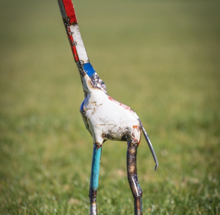 Recycled Metal Giraffe Coloured
