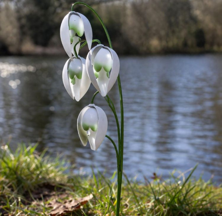 Hand Crafted Metal Snowdrops