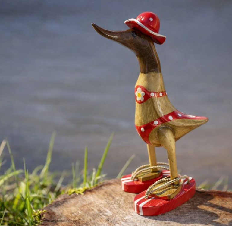 Bamboo Bikini Duck with Flip Flops