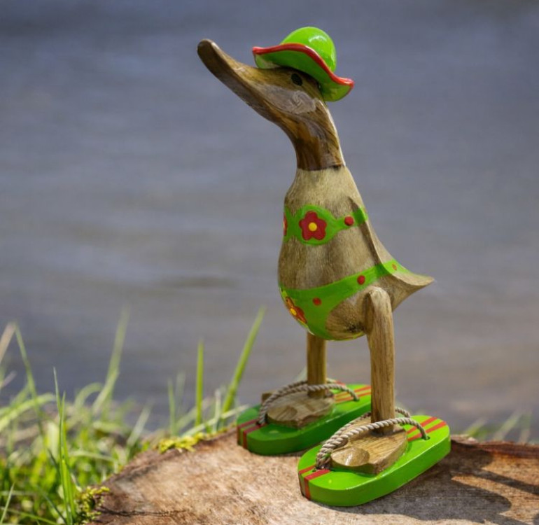 Bamboo Bikini Duck with Flip Flops