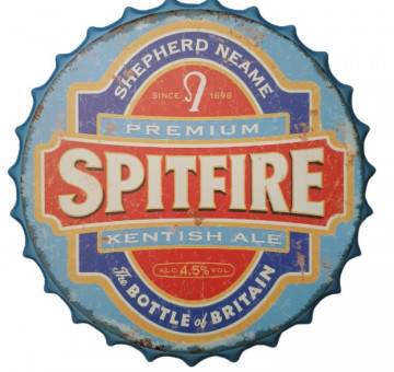 Spitfire-Beer-Bottle-Top-Wall-Art