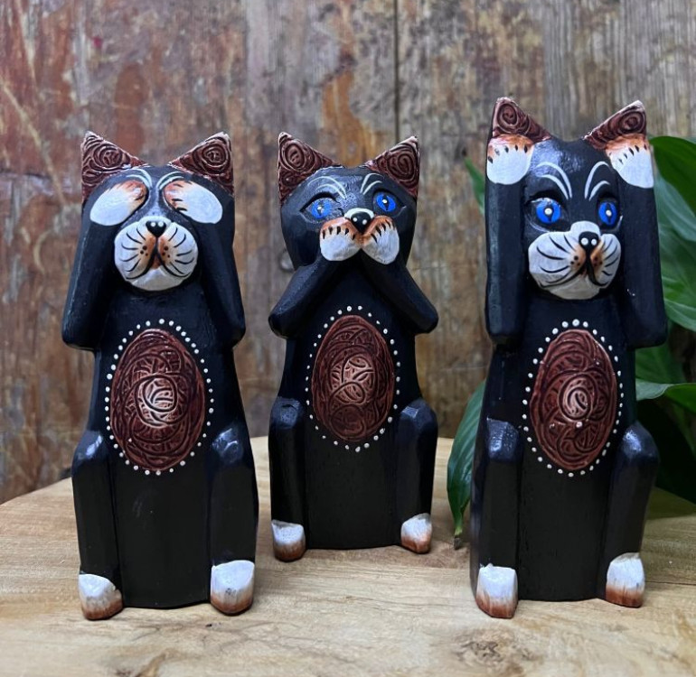 See No Evil Hear No Evil Speak No Evil Black Cats