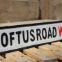 Loftus Road Stadium Wooden Street Sign, hand carved and painted