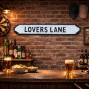 Lovers Lane Wooden Street Sign