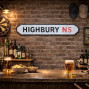 Highbury Wooden Street Sign