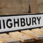 Highbury Wooden Street Sign
