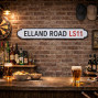 Elland Road Wooden Street Sign