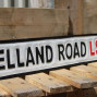 Elland Road Wooden Street Sign