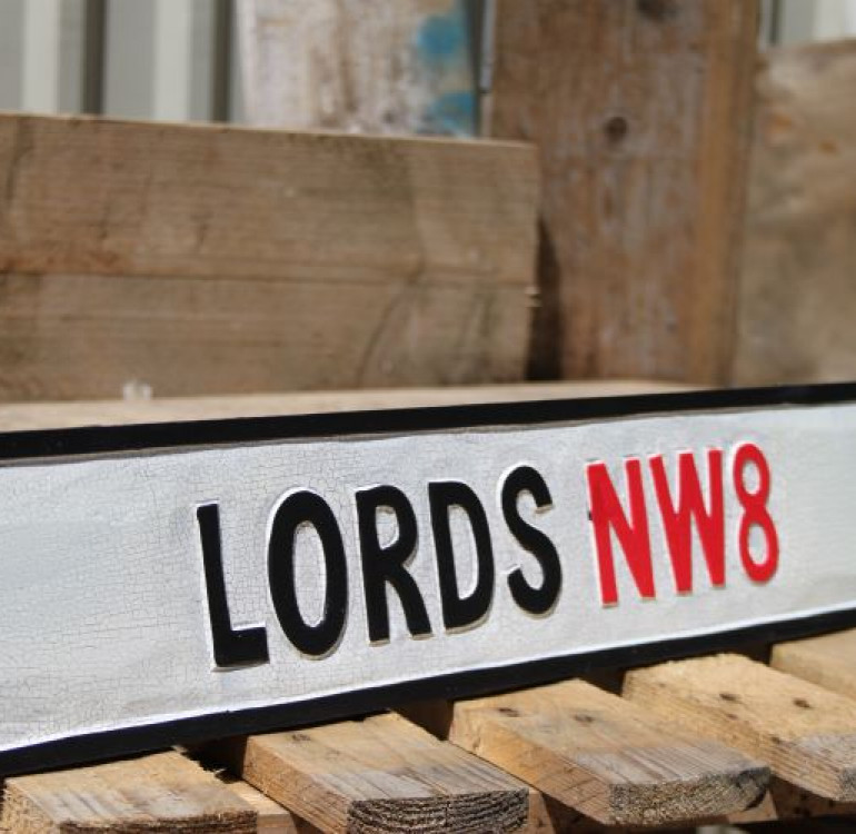 Lords Cricket Ground Wooden Street Sign