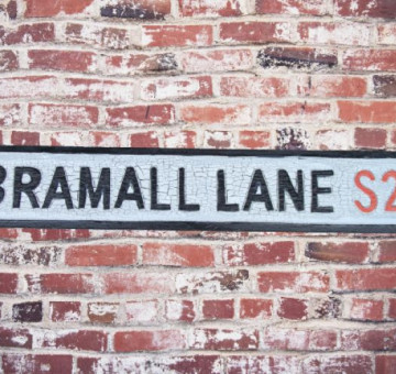 Bramall Lane Wooden Street Sign