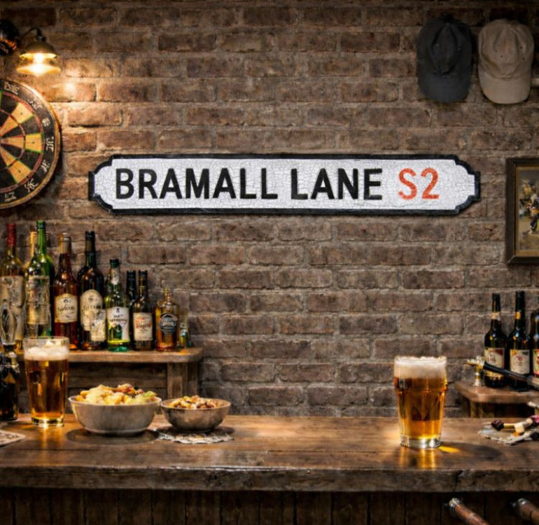 Bramall Lane Wooden Street Sign
