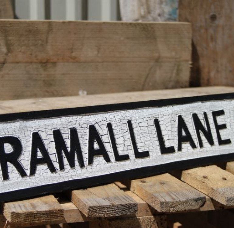 Bramall Lane Wooden Street Sign
