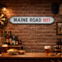 Maine Road Stadium Wooden Street Sign
