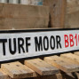 Turf Moor Stadium Wooden Street Sign