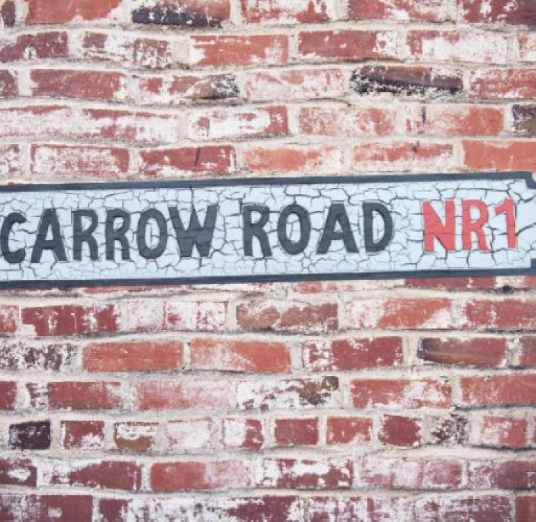 Carrow Road Stadium Street Sign