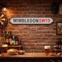 Wimbledon Wooden Street Sign