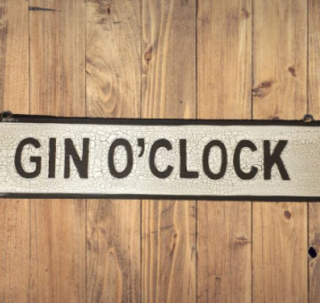 Gin O'Clock Wooden Bar Sign