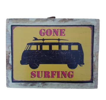 Vintage Printed Picture Gone Surfing